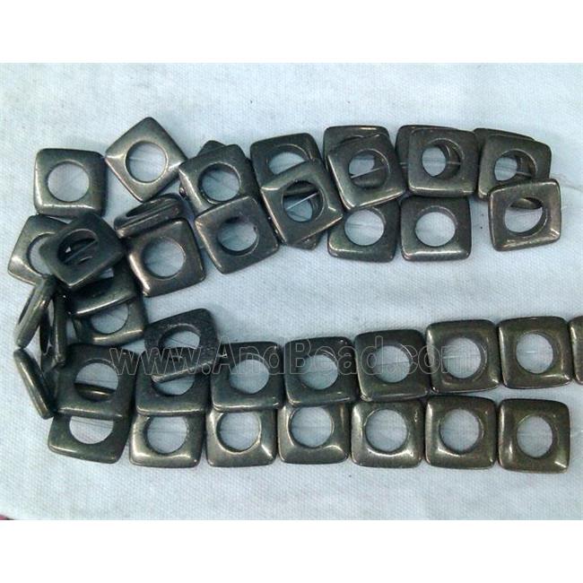 natural Pyrite Beads, square