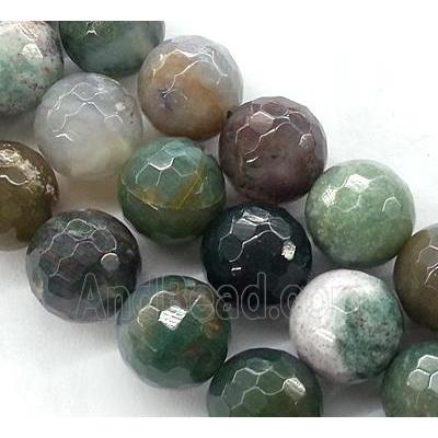 Indian Agate beads, faceted round