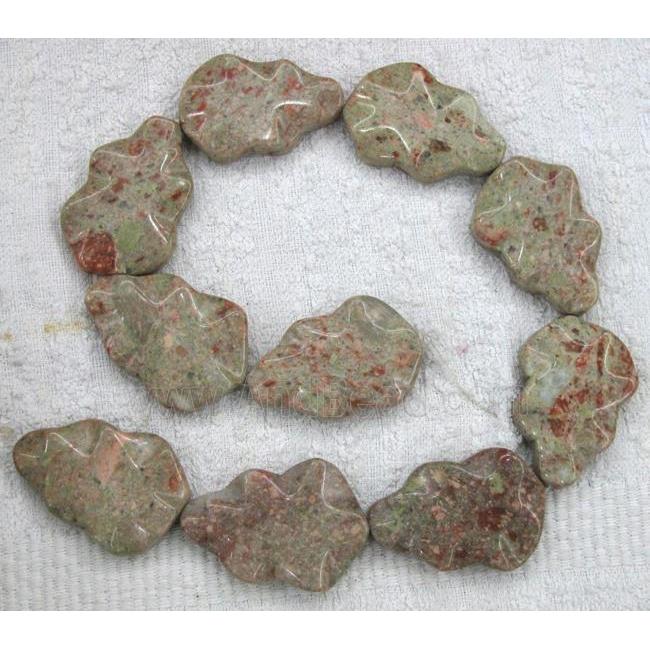 unakite bead, cucurbit