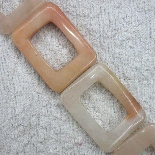 pink venturine bead, rectangle ring