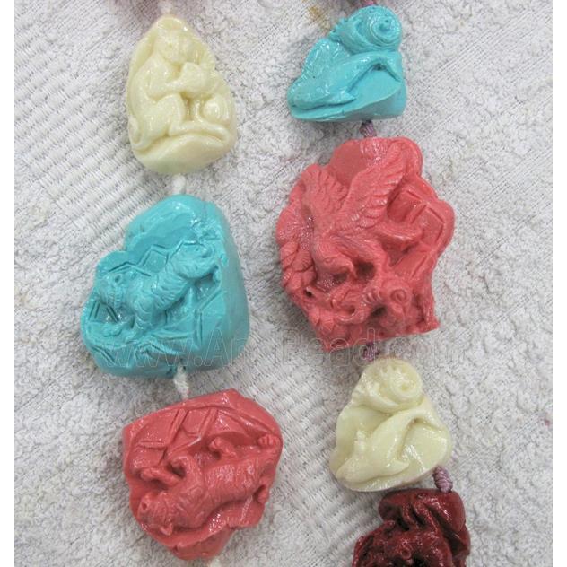 tuquoise charm, freeform, mixed, NR