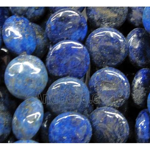 lapis lazuli bead, flat round