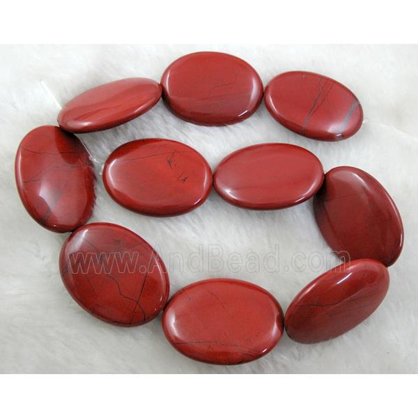 Red Jasper oval beads