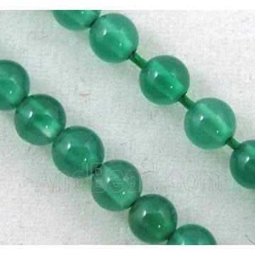 green agate beads, tiny, round