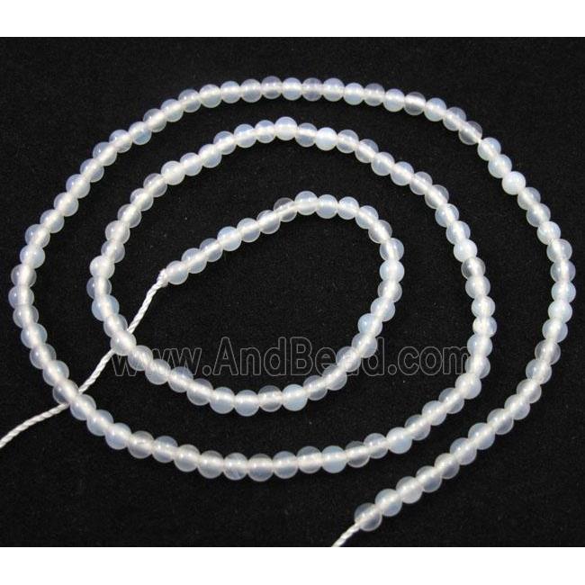 white agate beads, tiny, round