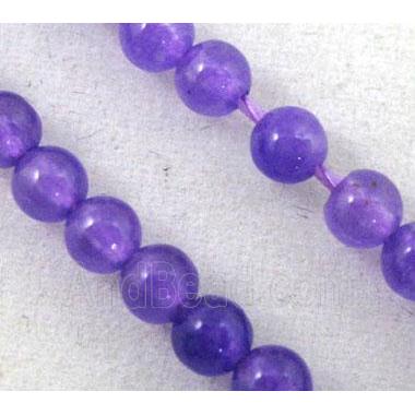 jade beads, tiny, round, lavender