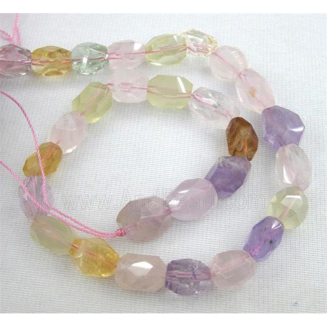 mixed gemstone nugget beads, freeform