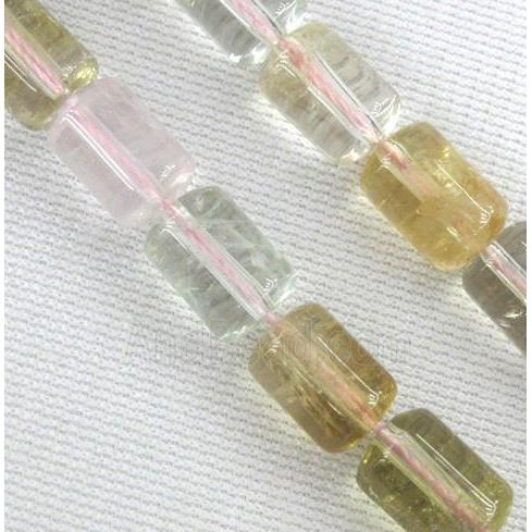 mixed crystal quarzt tube beads
