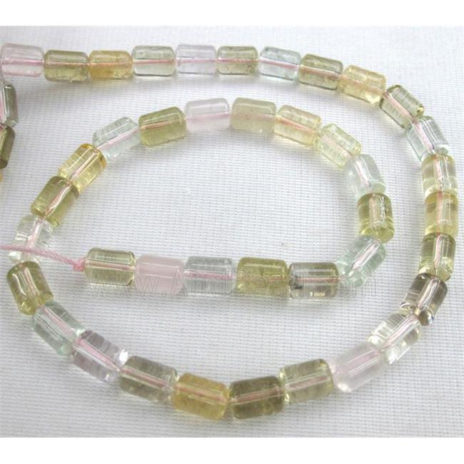 mixed crystal quarzt tube beads