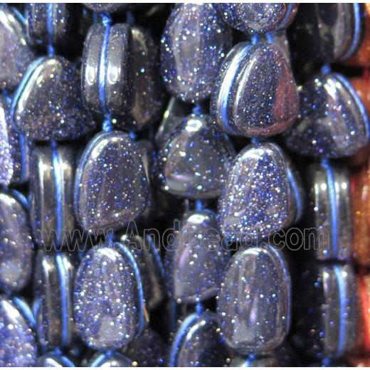 Blue SandStone beads, triangle