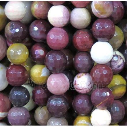 faceted round Mookaite Beads