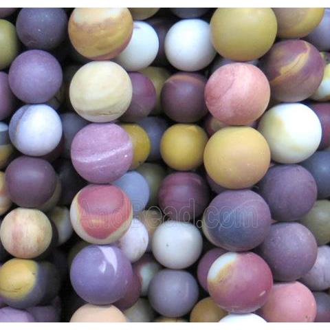 round matte Mookaite beads