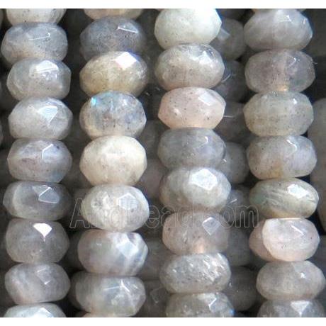 Labradorite beads, faceted rondelle