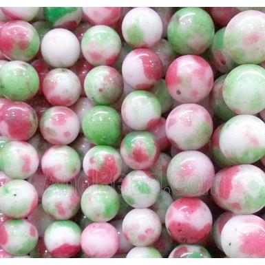 round Irisated Jade beds