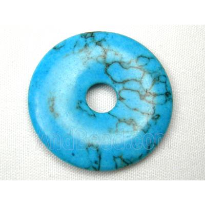 Natural Turquoise Dount Pendants
