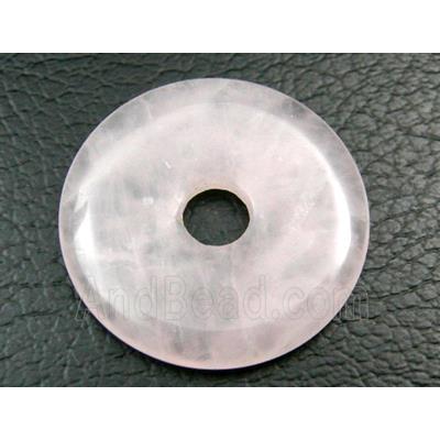 Rose Quartz Dount Pendants