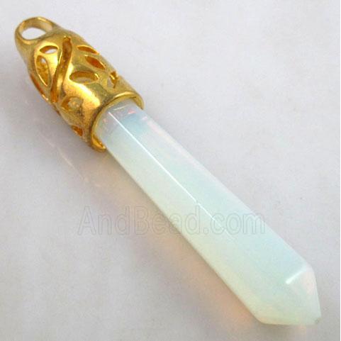 opalite stone pendant, stick, point