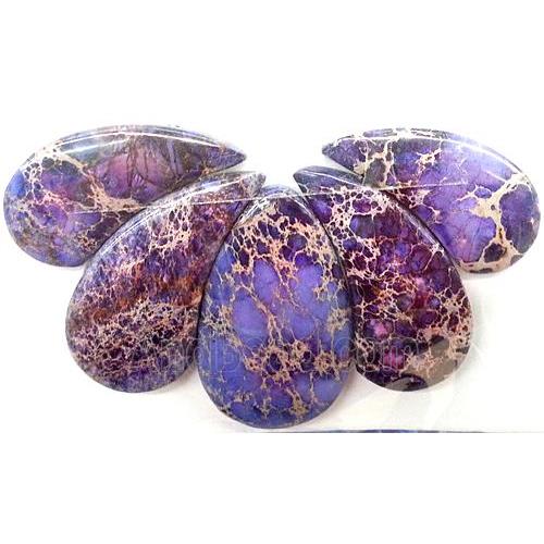 Purple Imperial Jasper Teardrop Pendant
