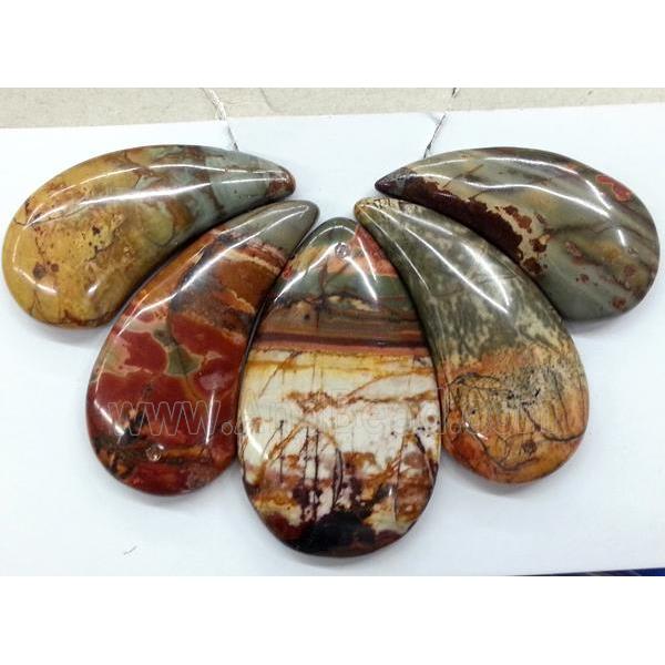 Picasso Jasper Teardrop Pendant