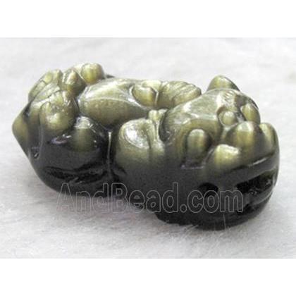 Natural Gold Obsidian Pixiu Pendant