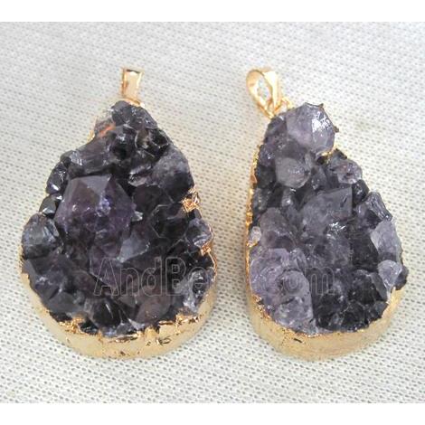 druzy amethyst pendant