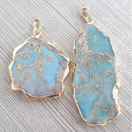 SnakeSkin Jasper pendant, freeform