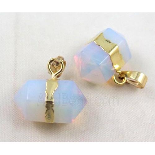 Opalite pendant, bullet