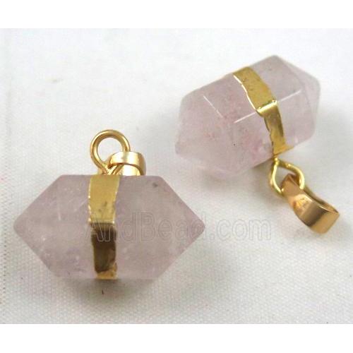 Rose Quartz pendant, bullet