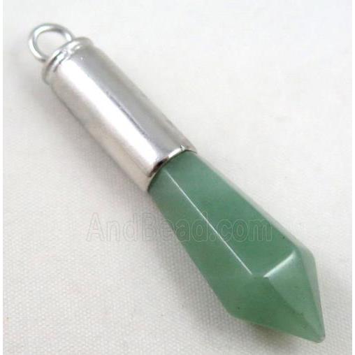 Green Aventurine pendant, bullet