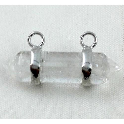 clear quartz pendant, bullet