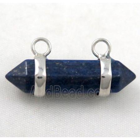 lapis lazuli pendant with 2-holes, bullet