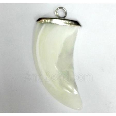 pearl shell horn pendant