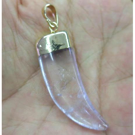 Clear Quartz horn pendant