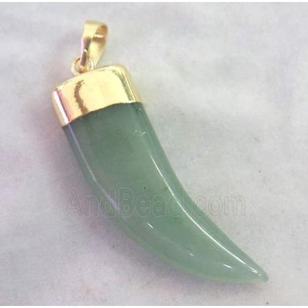 Green Aventurine horn pendant