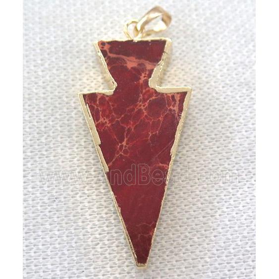 red Sea Sediment jasper pendant, arrowhead