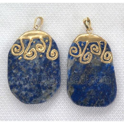 Lapis Lazuli pendant, freeform