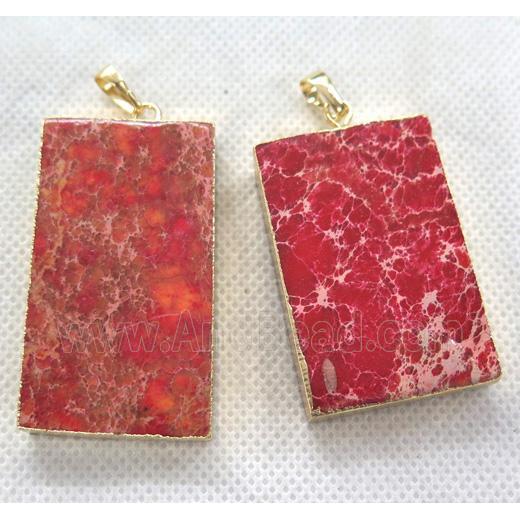 red Sea Sediment Jasper pendant, rectangle