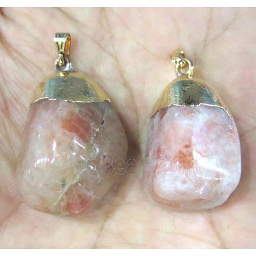 sunstone pendant, freeform