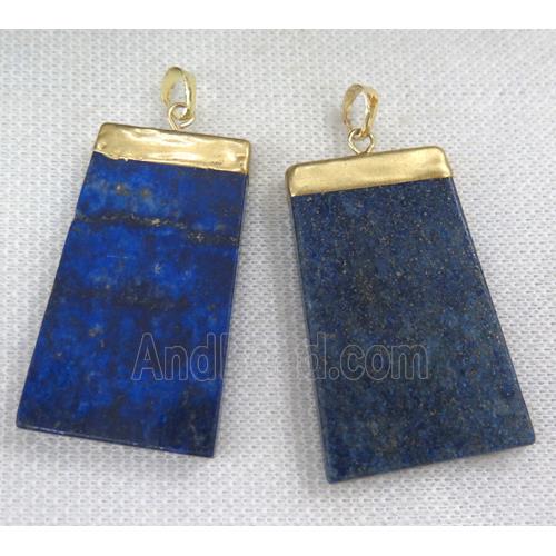 lapis lazuli pendant, trapeziform