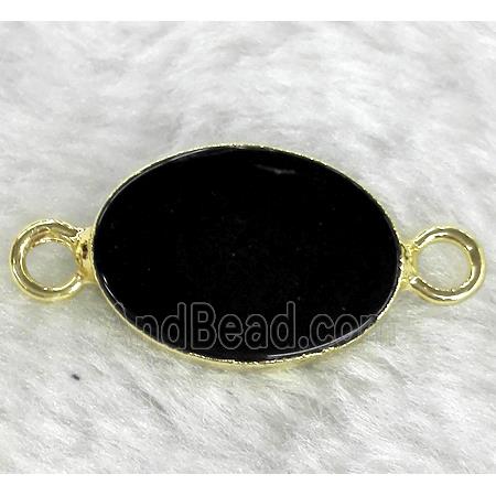 black onyx connector, oval