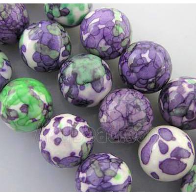 rainforest stone beads, deep-lavender, stability, round