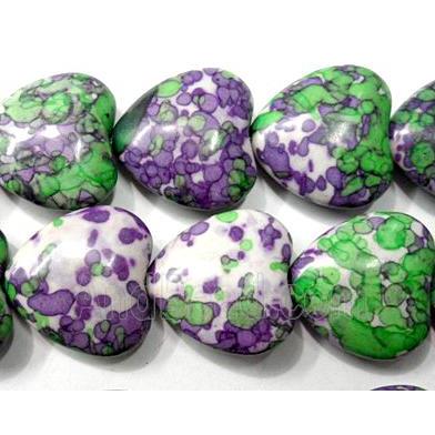 Rain colored stone bead, stability, heart