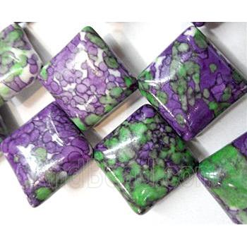 Rain colored stone beads, corner-drilled, stability