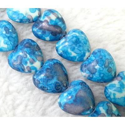 rainforest stone beads, blue, stability, heart