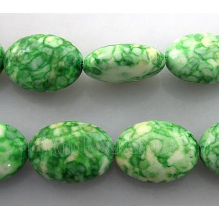 rainforest stone beads, green, stability, flat-rice