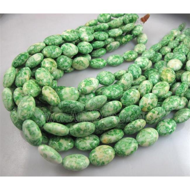 rainforest stone beads, green, stability, flat-rice