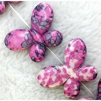 Rain colored stone bead, stability, butterfly