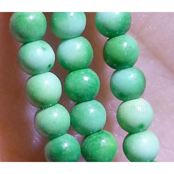 green Rainforest Jasper beads, round, stability