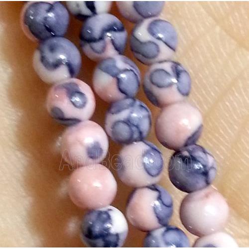 colorful Rainforest Stone beads, round, stability
