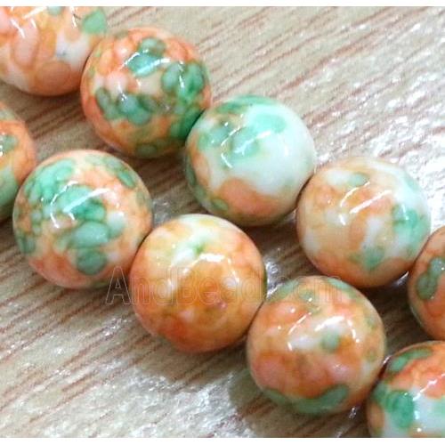 Rainforest jasper beads, round, stability